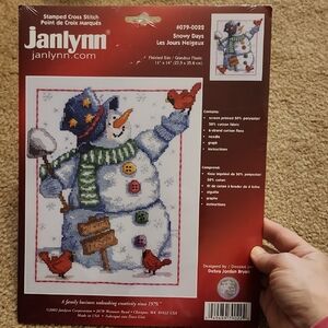 Janlynn Snowman Cross Stitch Kit